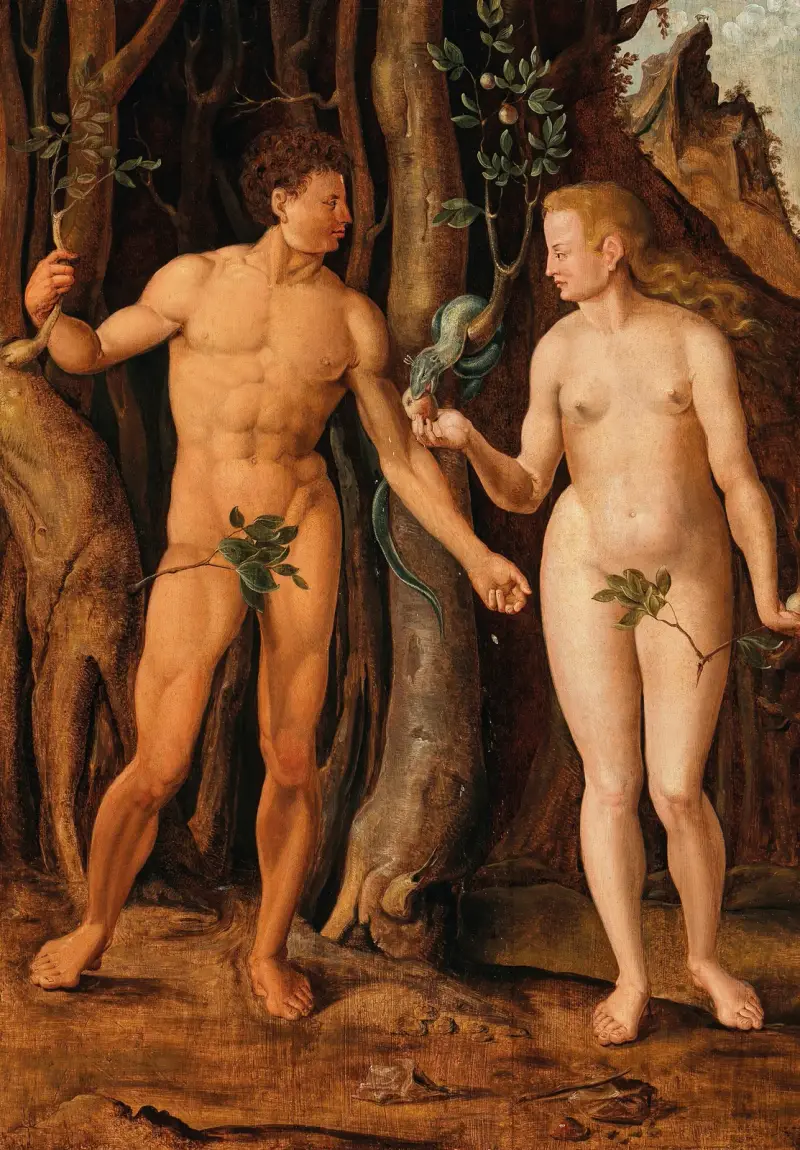 Adam och Eva av Maarten Van Heemskerck