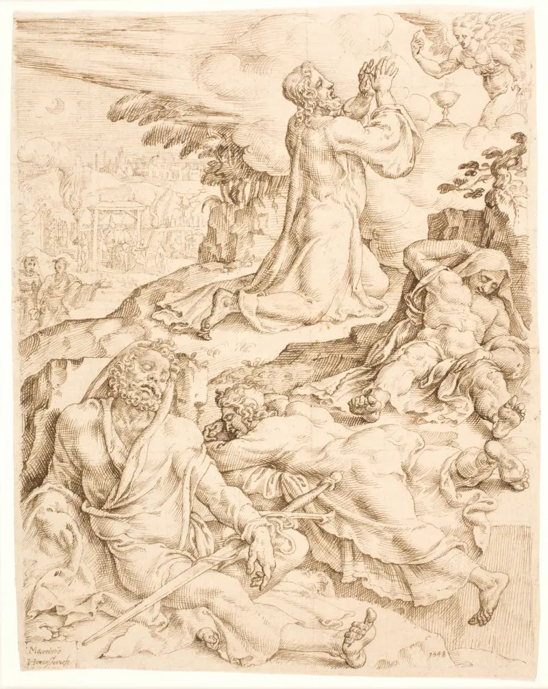 Kristus på Oljeberget av Maarten Van Heemskerck
