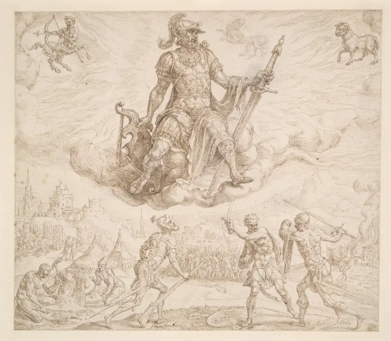 Mars, det koleriska temperamentet av Maarten Van Heemskerck