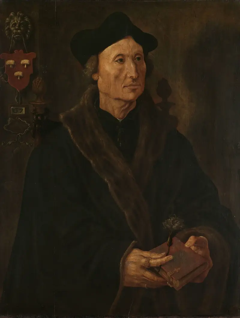 Portret Johannesa Colmannusa, rektora klasztoru św. Agaty w Delfcie, Maarten Van Heemskerck