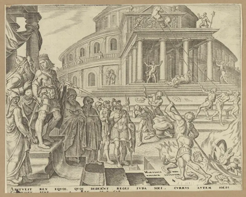 Usunięcie i zniszczenie rydwanu i koni Słońca, Maarten Van Heemskerck