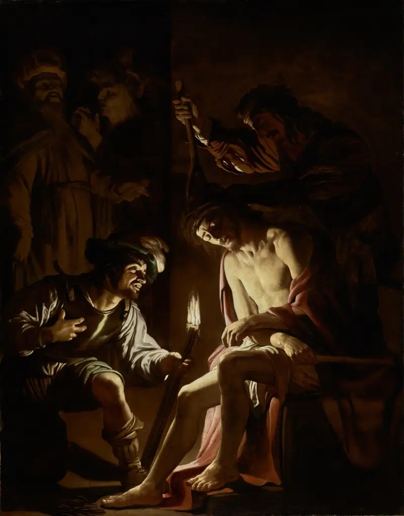 Kristus korunovaný trním, 1620, Gerard van Honthorst
