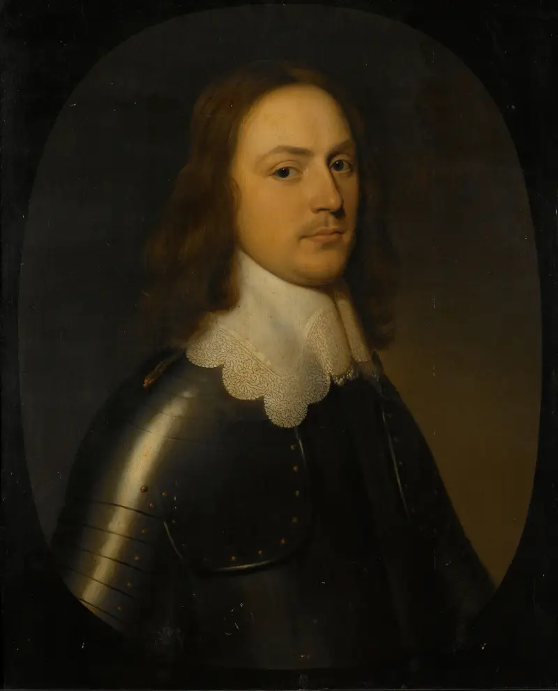 Porträtt av en officer av Gerard van Honthorst