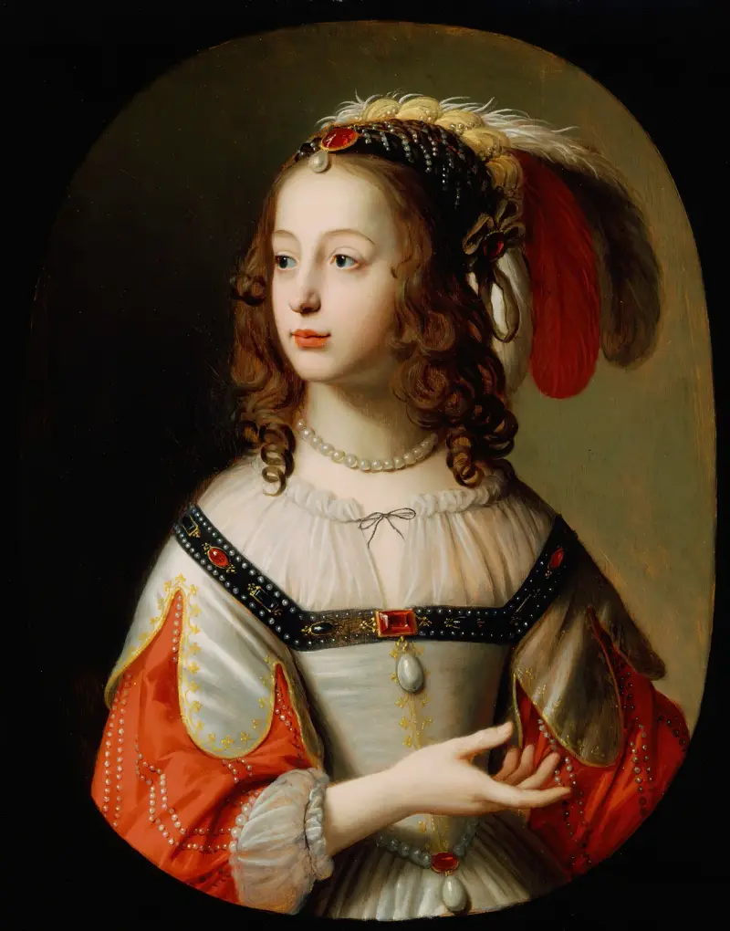 Portrait of Sophia, Princess Palatine av Gerard van Honthorst