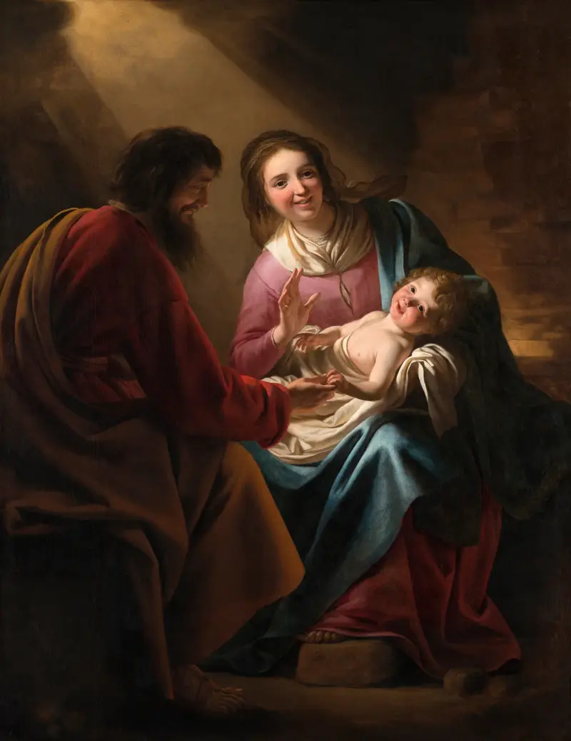 Den heliga familjen av Gerard van Honthorst