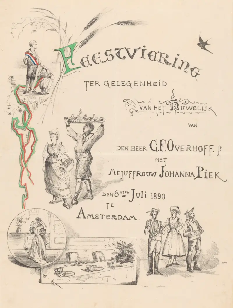Aankondiging huwelijksfeest av Theo van Hoytema