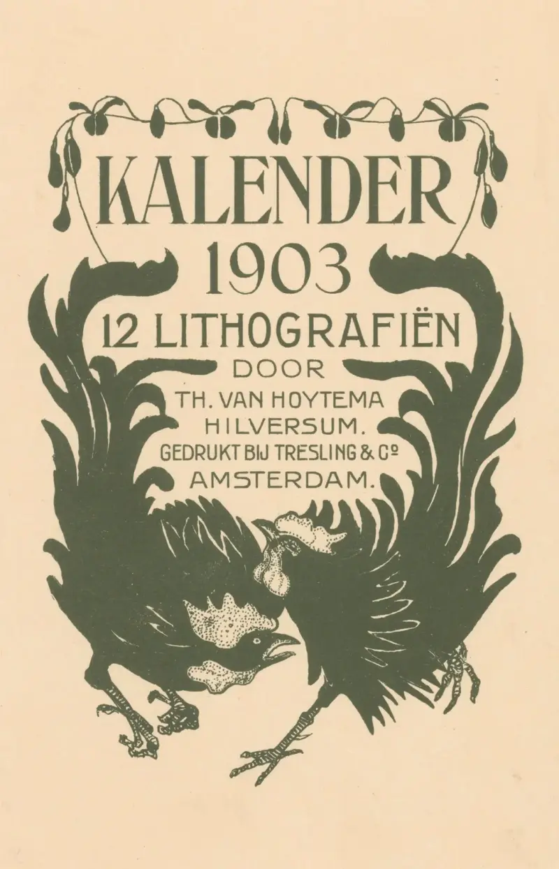 Annons för kalender 1903 av Theo van Hoytema