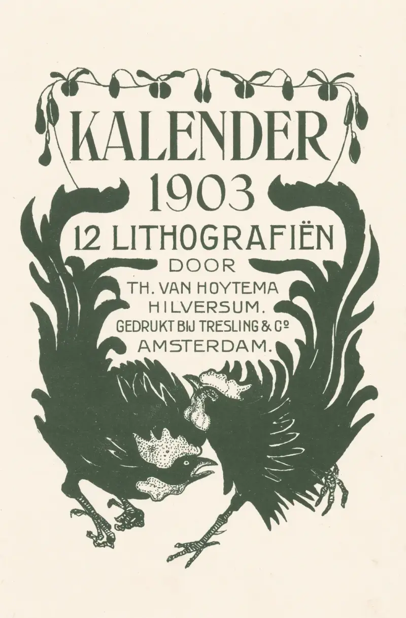 Aankondiging voor kalender 1903 av Theo van Hoytema