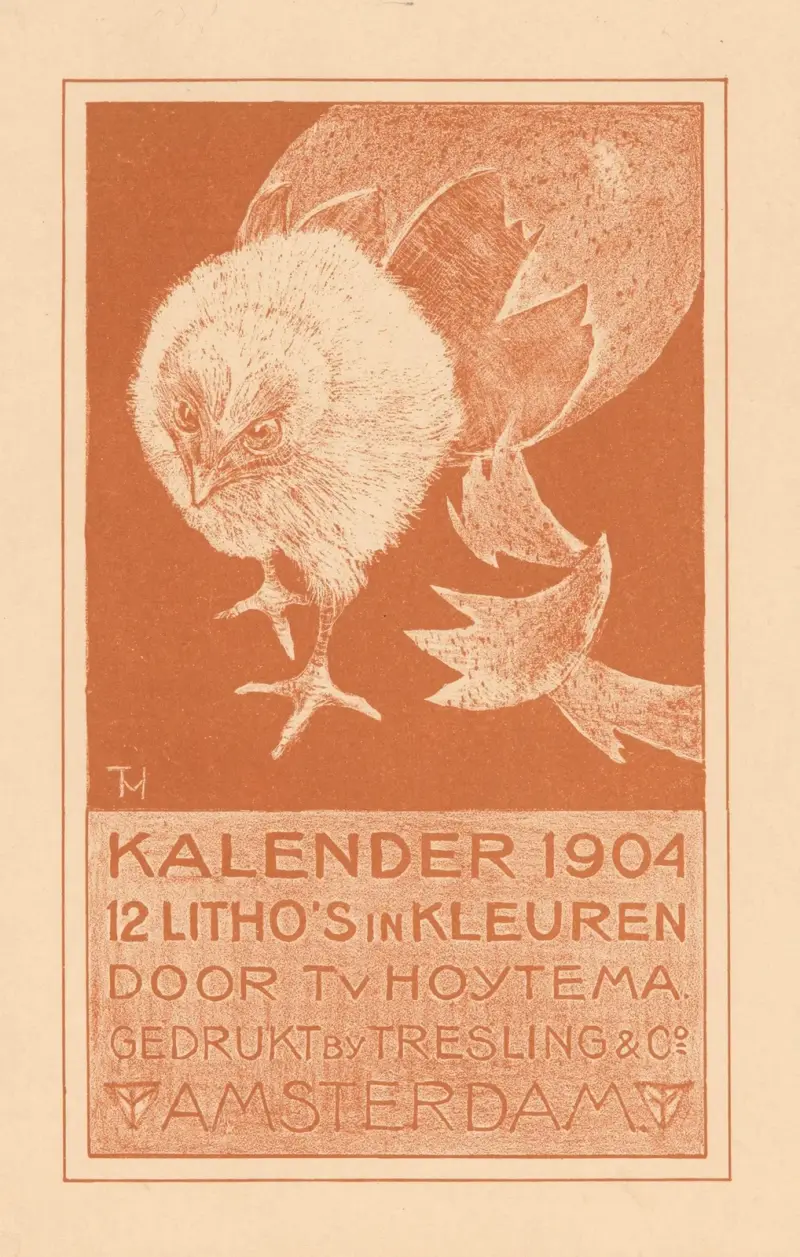 Annons för kalender 1904 av Theo van Hoytema