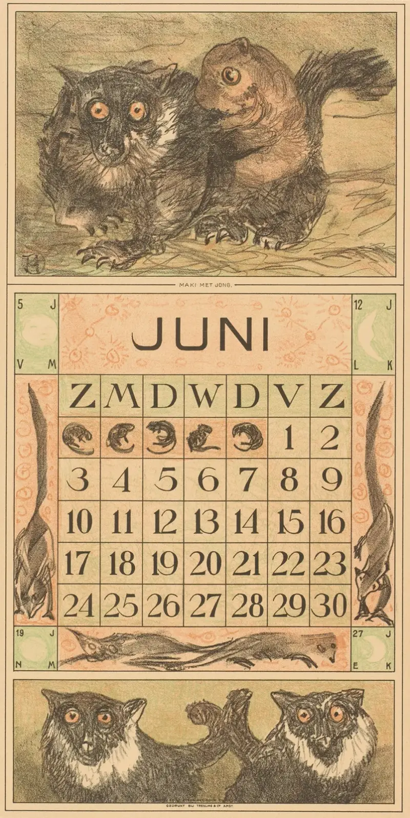 Kalenderblatt Juni mit Makis von Theo van Hoytema