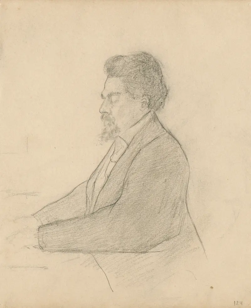 Porträtt av konstnären Jan Toorop av Theo van Hoytema
