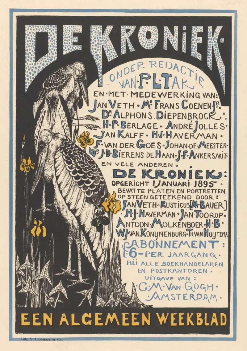 Werbeplakat für „De Kroniek“ von Theo van Hoytema