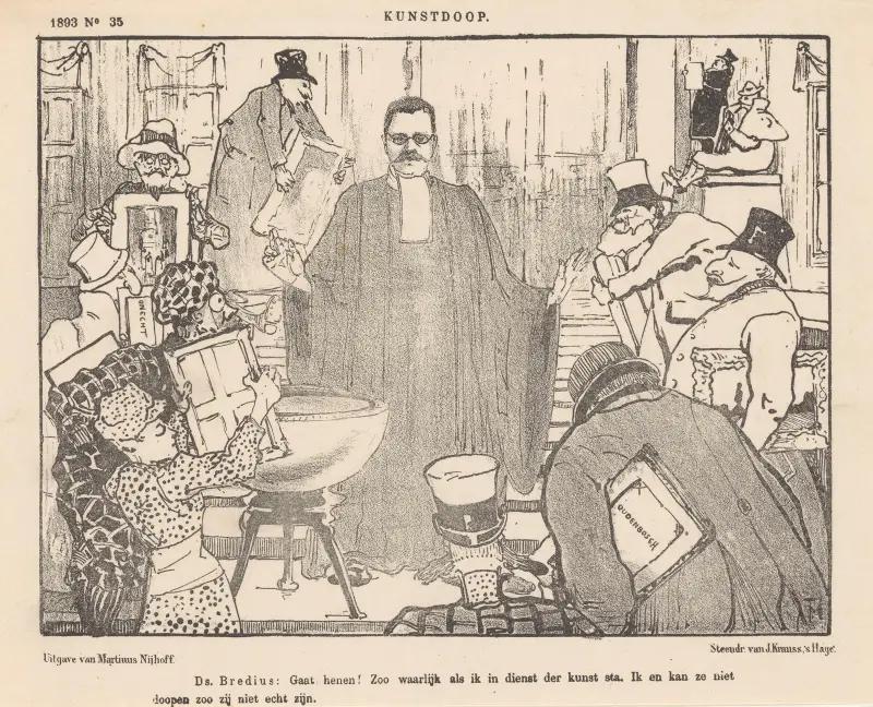 Karikatuna o historikovi umění Abrahamu Brediusovi, Theo van Hoytema