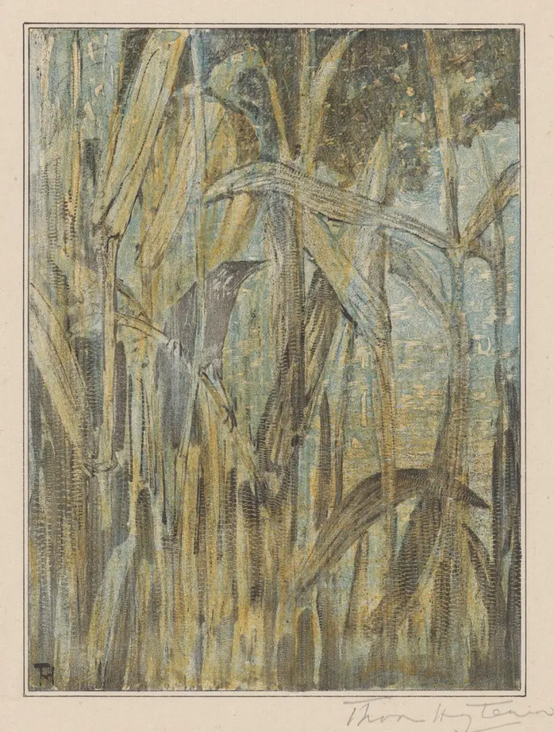 Vogel im Schilf von Theo van Hoytema