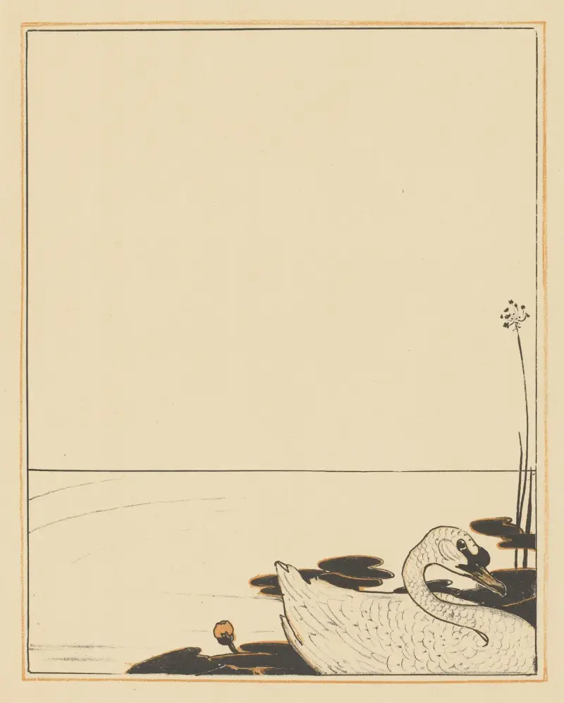 Schwimmender Schwan von Theo van Hoytema