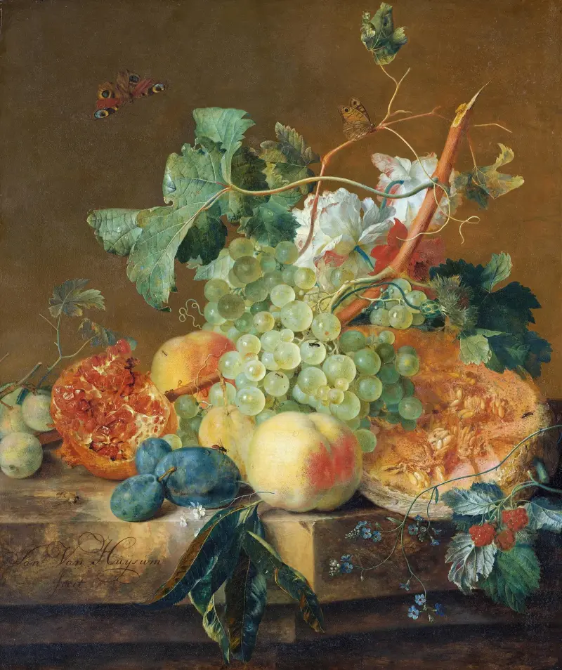 Still Life with Fruit av Jan van Huysum