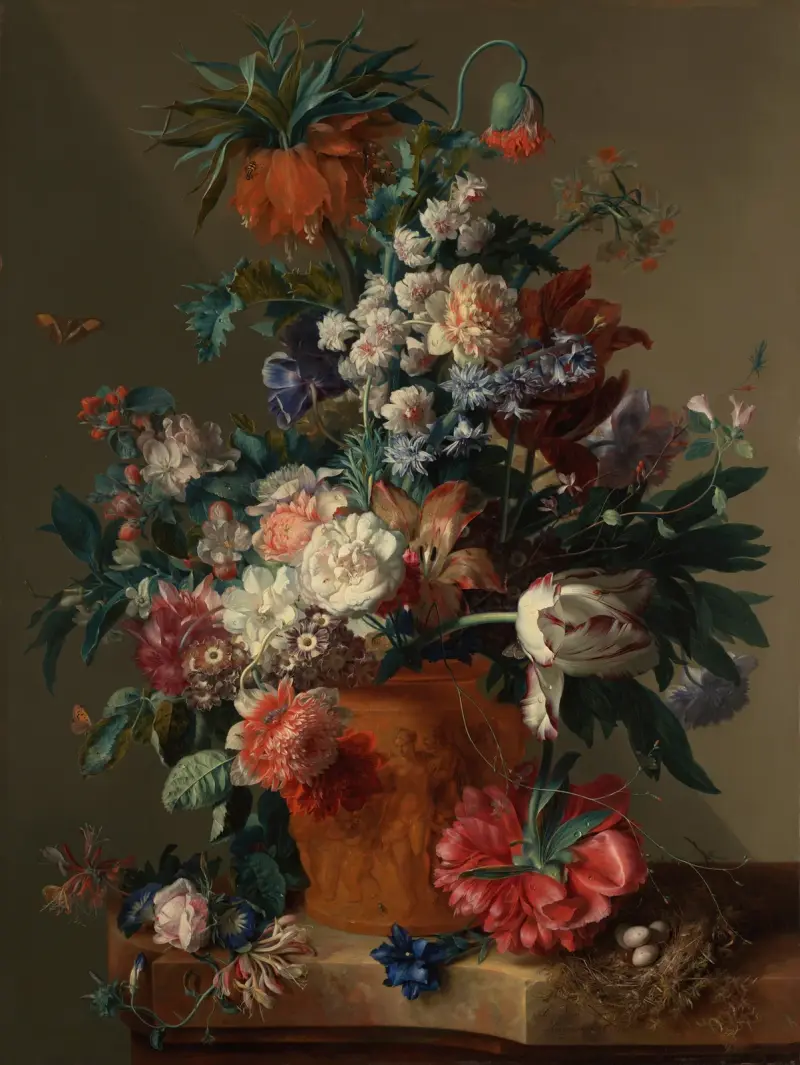 Vase of Flowers av Jan van Huysum