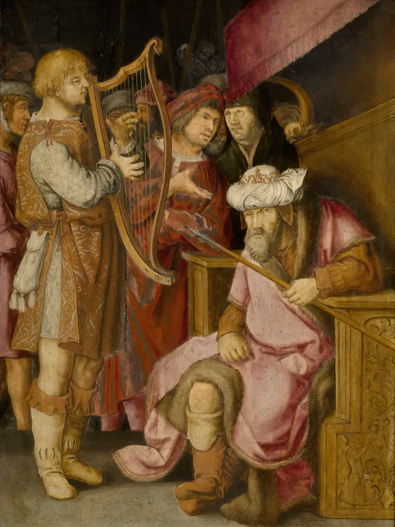 David Playing his Harp for Saul av Lucas Van Leyden