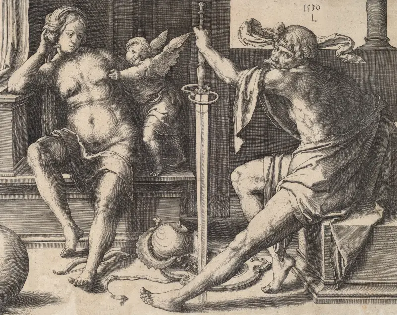 Mars, Venus und Amor von Lucas Van Leyden