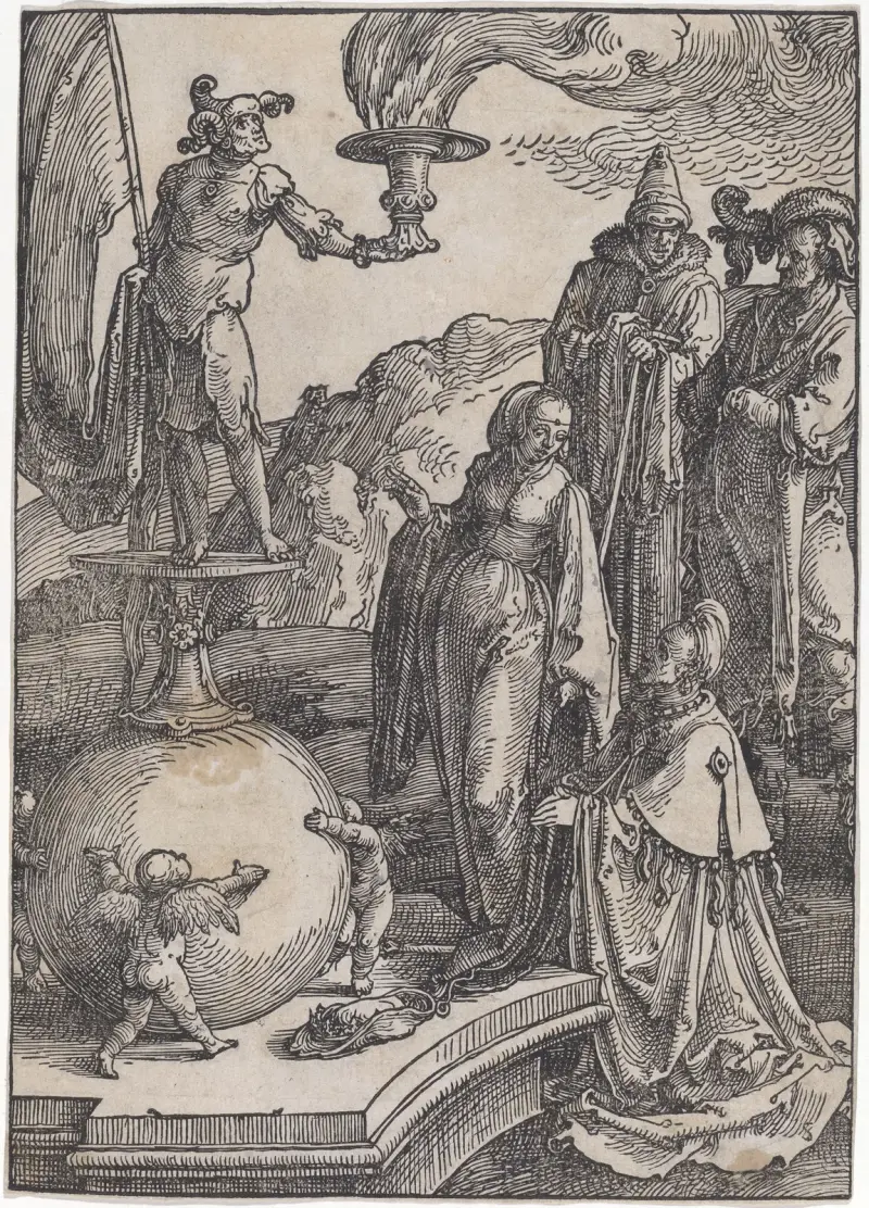 Salomos Götzendienst, 1517 von Lucas Van Leyden