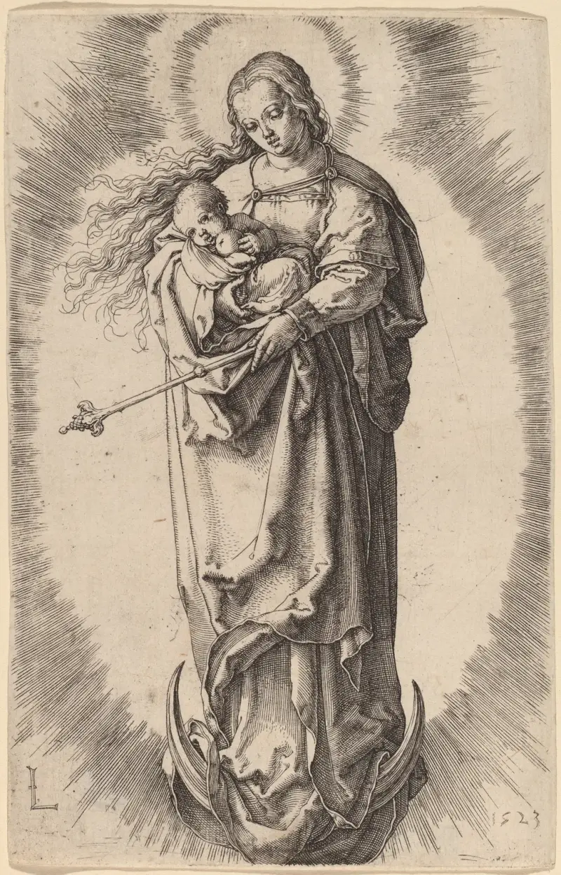 Panna Maria s dítětem na půlměsíci, Lucas Van Leyden