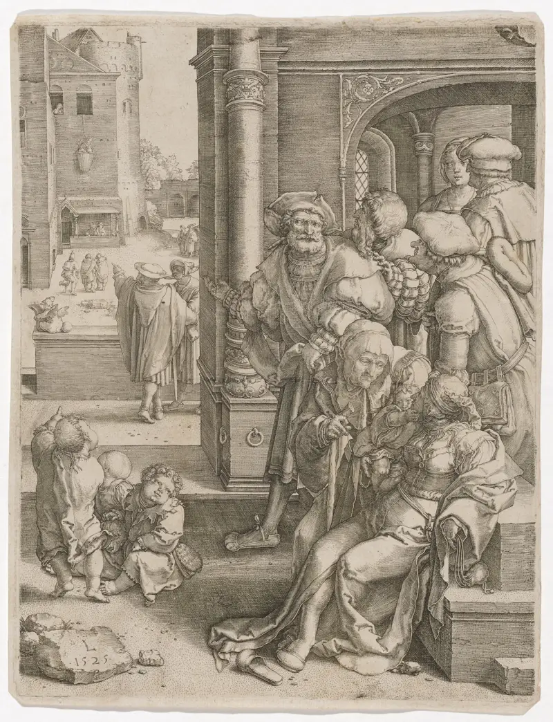 Vergil v koši, Lucas Van Leyden