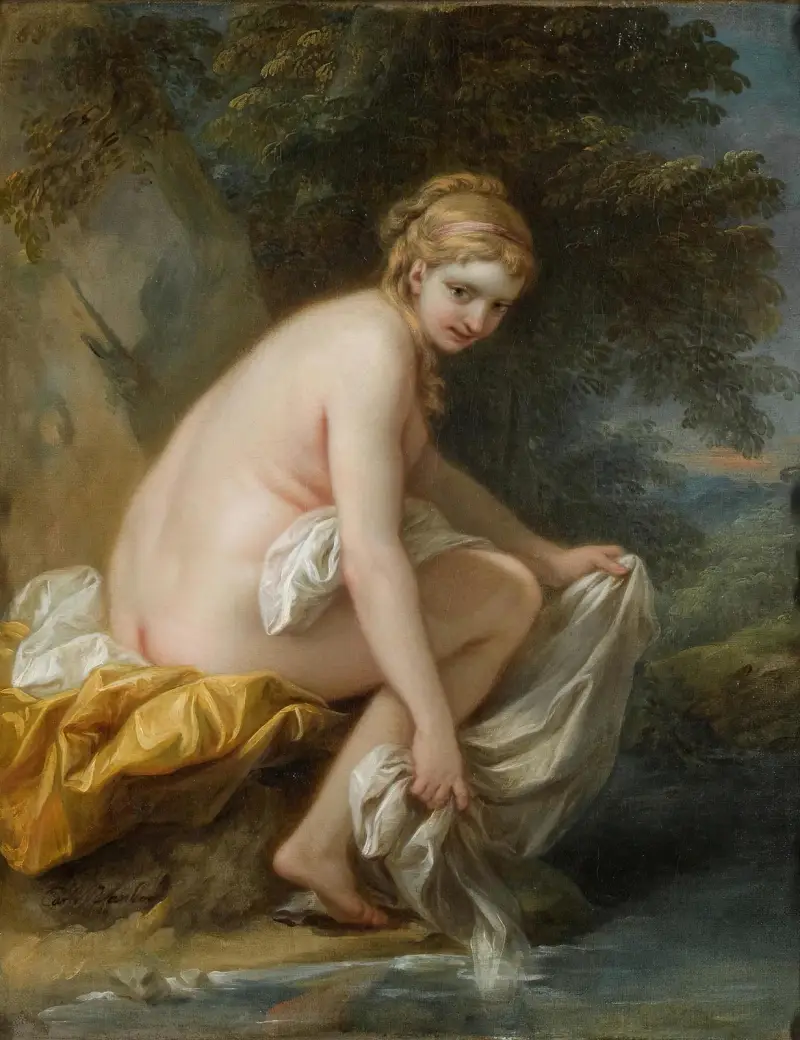 Nymfa ve koupeli, Charles-André van Loo