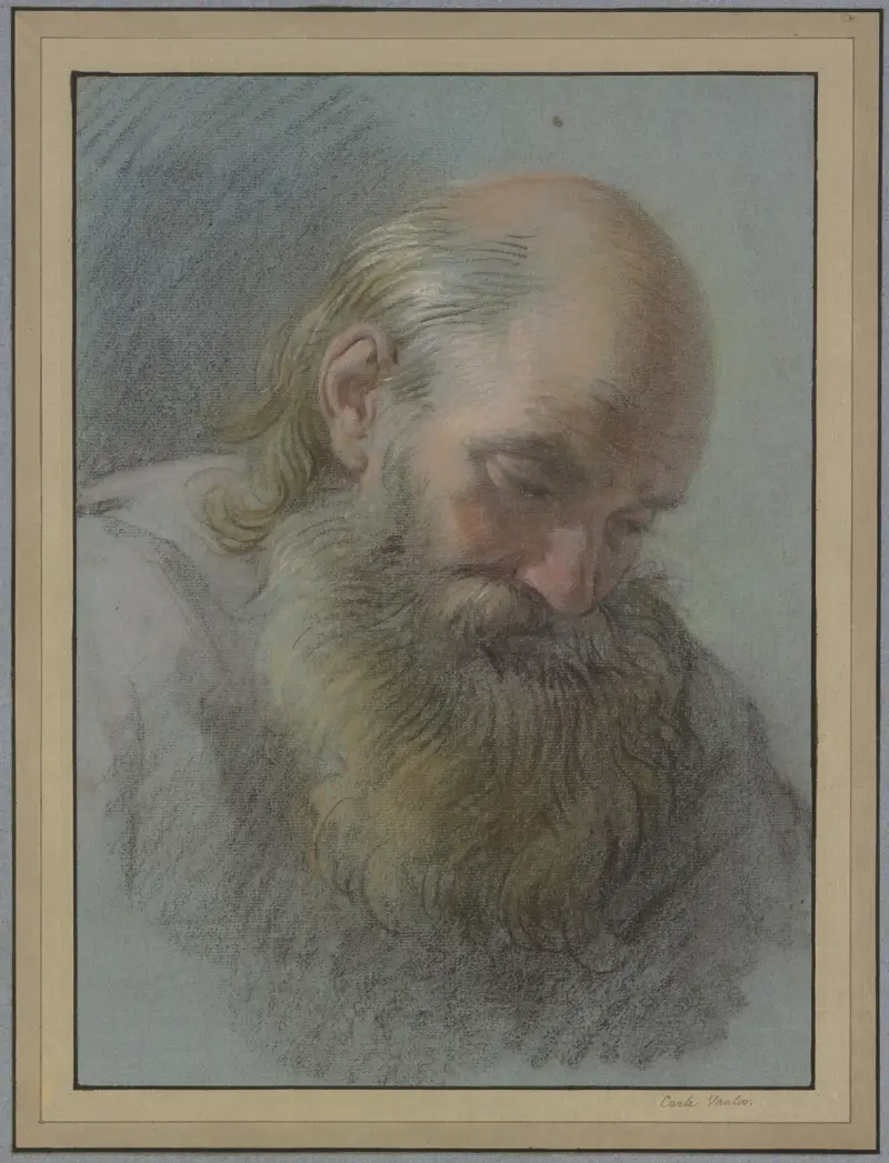 Hlava vousatého starce, Charles-André van Loo