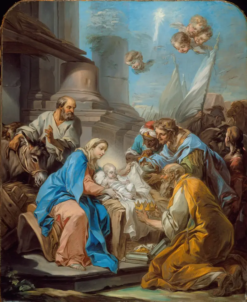 The Adoration of the Magi av Charles-André van Loo