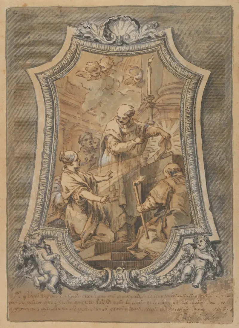 Die Messe des heiligen Gregor von Charles-André van Loo