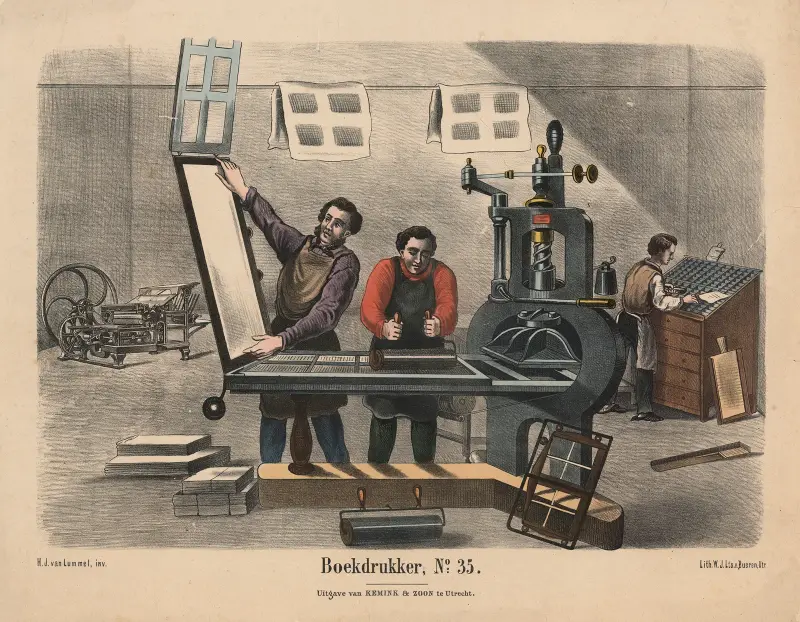 Boekdrukker. No. 35 av Hendrik Jan van Lummel