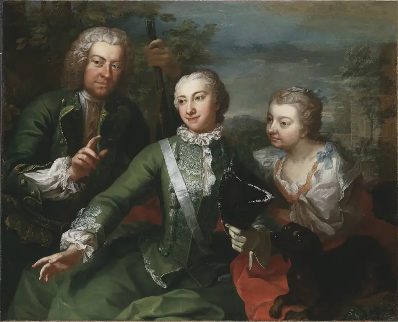 Carl Gustaf Tessin, Ulla Sparre af Sundby samt Brita Stina Sparre av Martin van Meytens