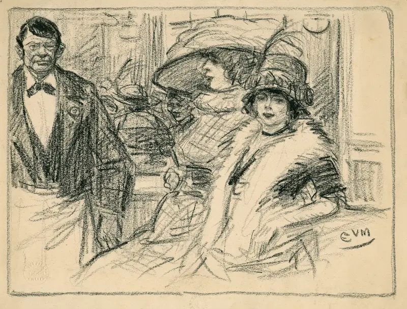 Dames in ‘t café av Eugeen Van Mieghem