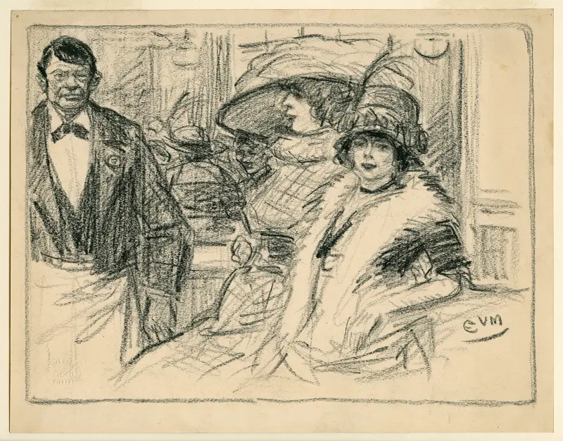Dames in ‘t café av Eugeen Van Mieghem