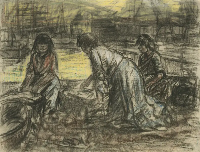 Sacknäherinnen bei der Arbeit, 1907 – Nr. 1 von Eugeen Van Mieghem