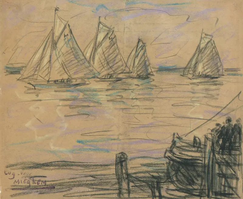 Segelfartyg på Schelde av Eugeen Van Mieghem