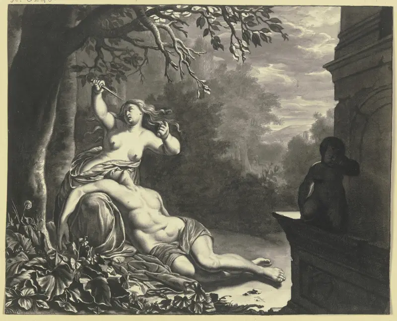 Pyramus und Thisbe von Willem Van Mieris