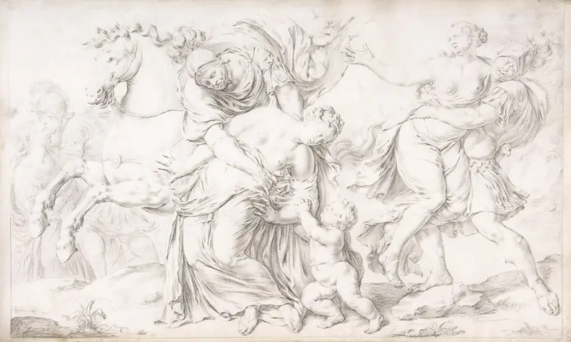 The Rape of the Sabines av Willem Van Mieris