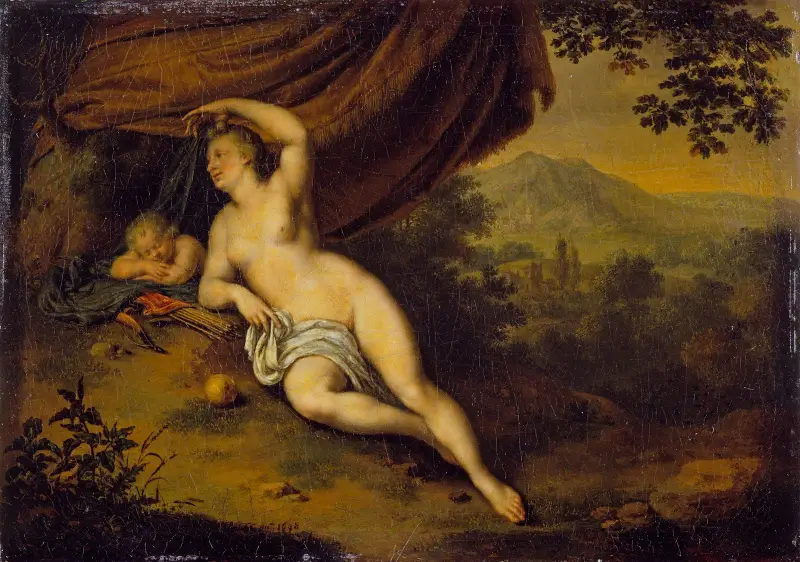 Venus und Amor von Willem Van Mieris