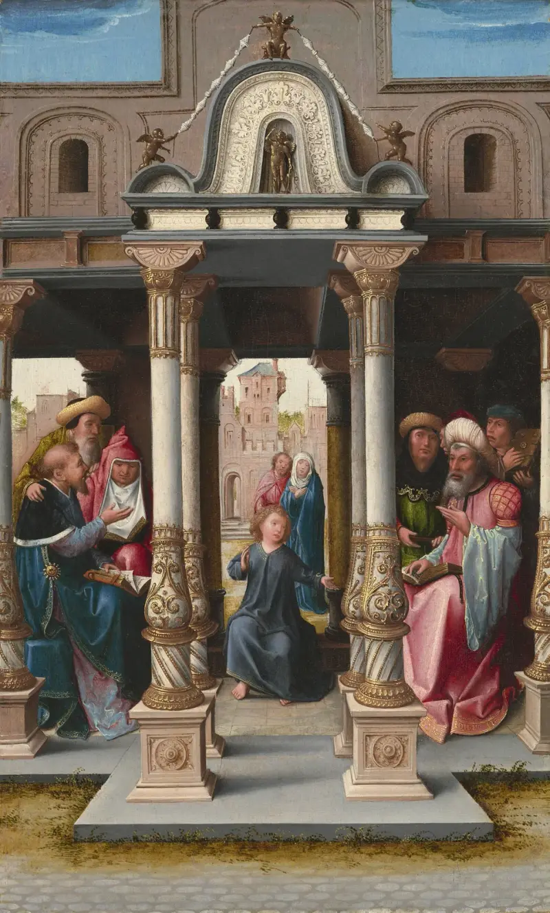 Chrystus wśród uczonych, Bernard van Orley