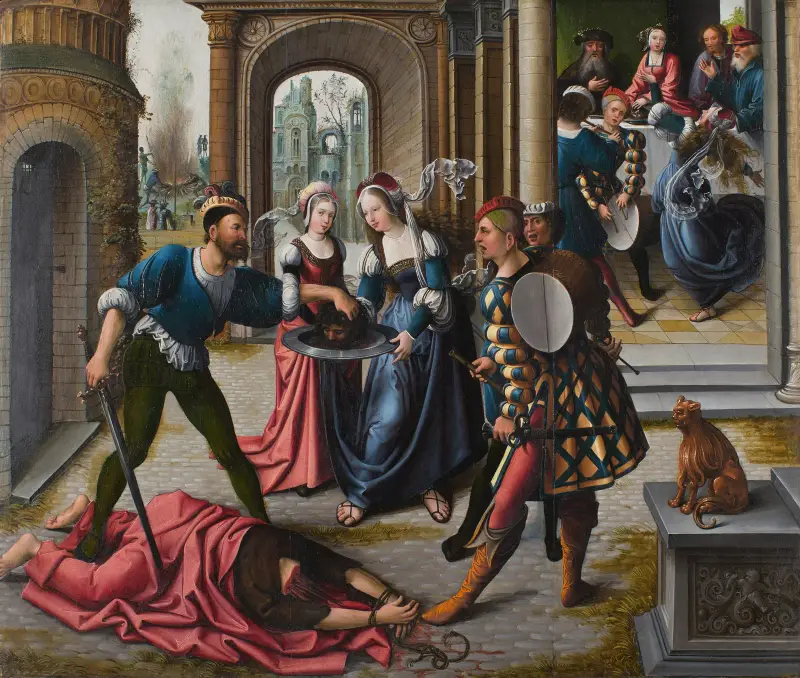 Johannes Döparens martyrium av Bernard van Orley