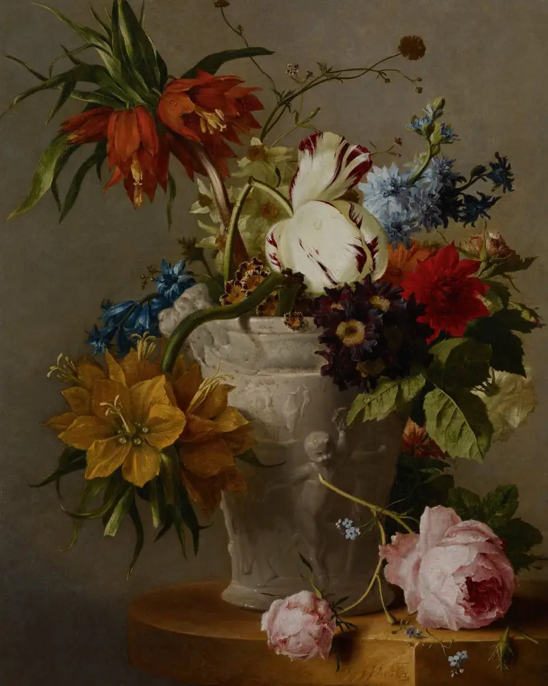 Ein Blumenarrangement von Georgius Jacobus Johannes van Os