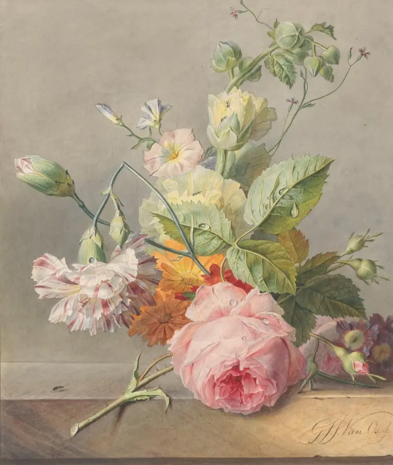Blumenstillleben, 1800 von Georgius Jacobus Johannes van Os