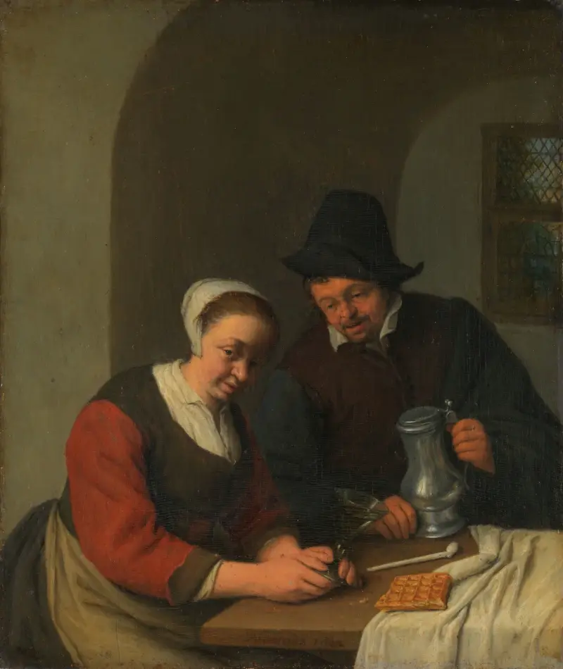 Ein vertrauliches Gespräch von Adriaen van Ostade