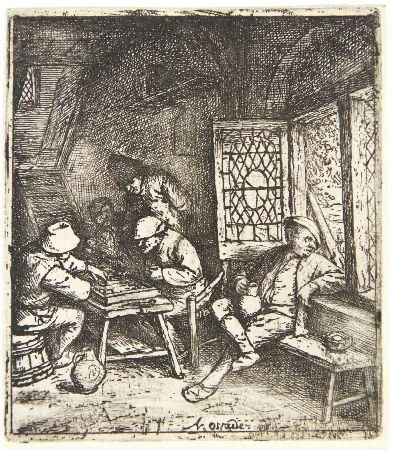 Backgammon players av Adriaen van Ostade