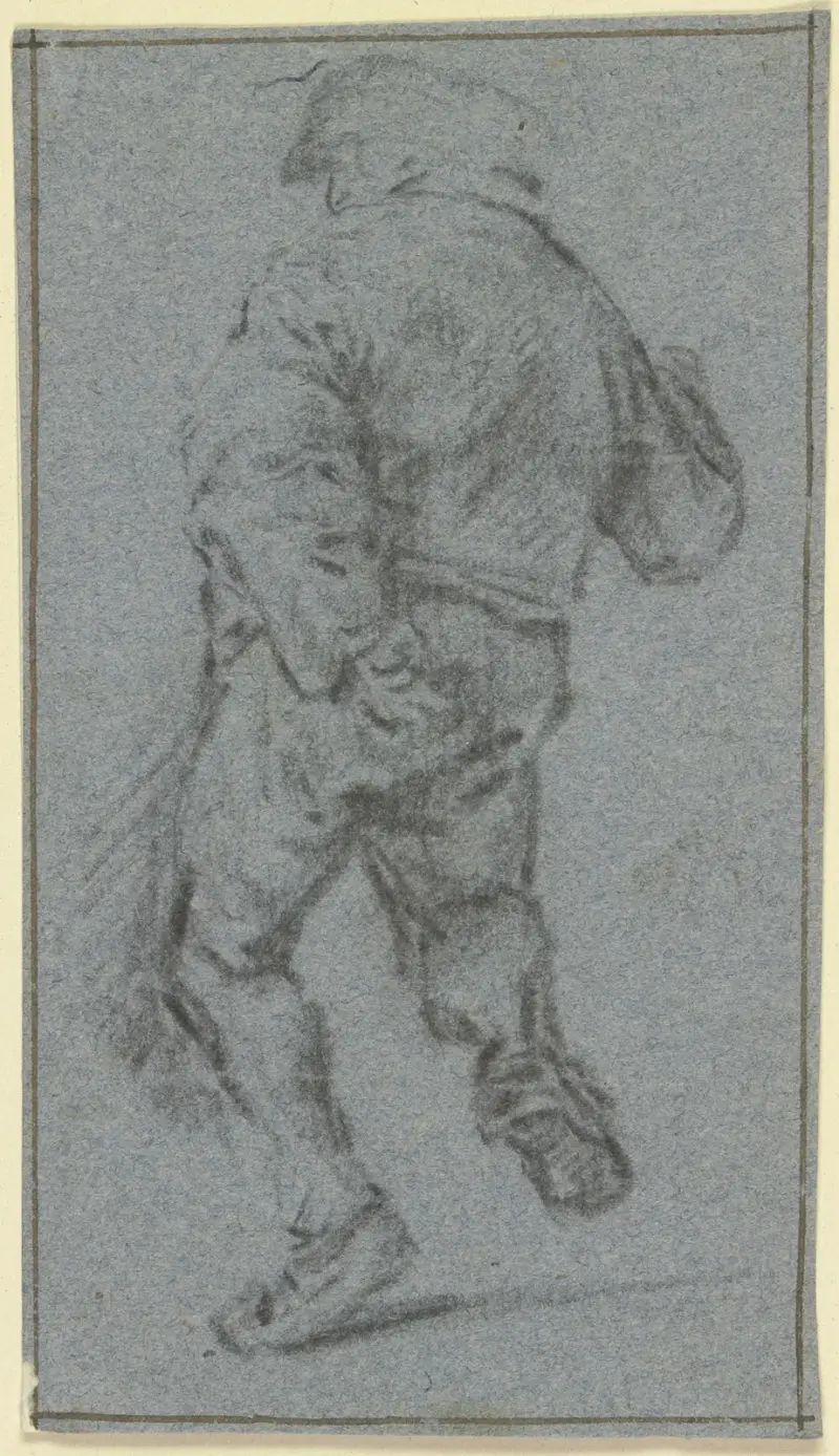 Dancing farmer from behind av Adriaen van Ostade