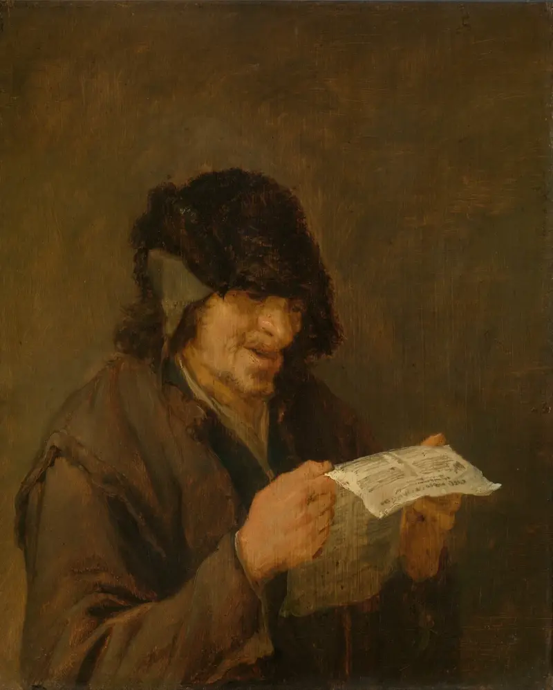Zpívající muž, Adriaen van Ostade