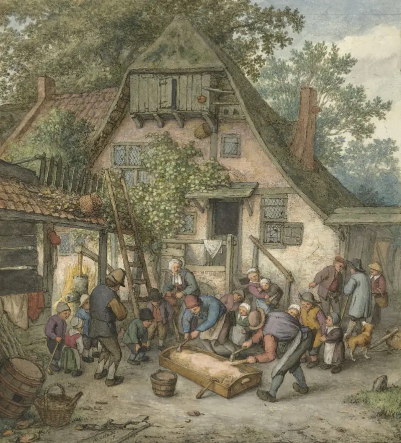Škvaření vepře, Adriaen van Ostade