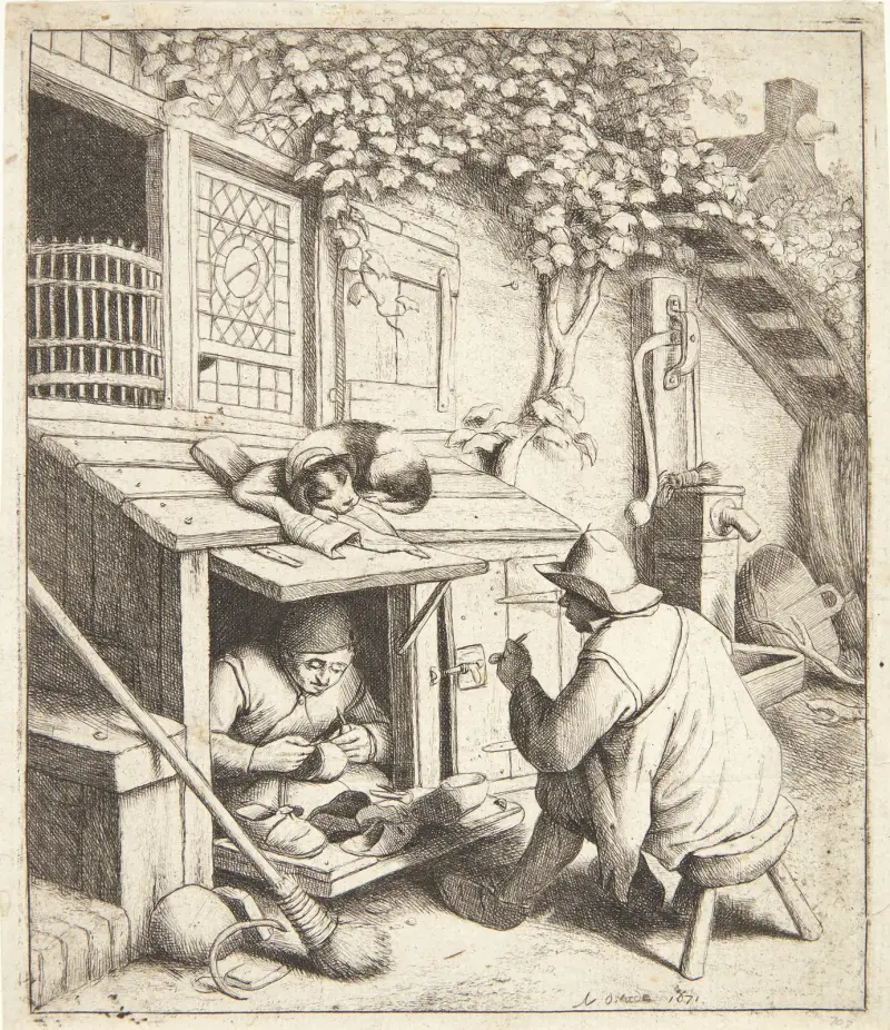 Der Schuster, 1672 von Adriaen van Ostade