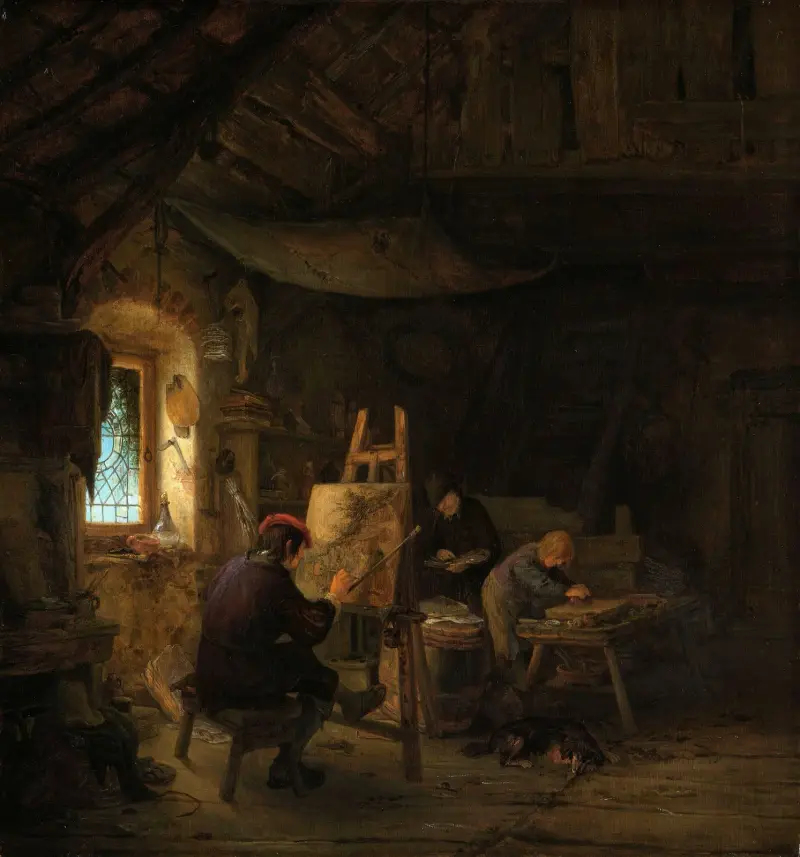 Malířův ateliér, Adriaen van Ostade